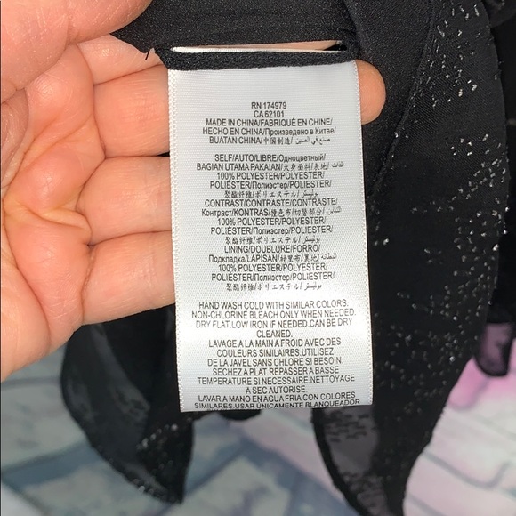 Bcbgmaxazria metallic clip dot ruffle dress 0 NWT - Picture 8 of 8